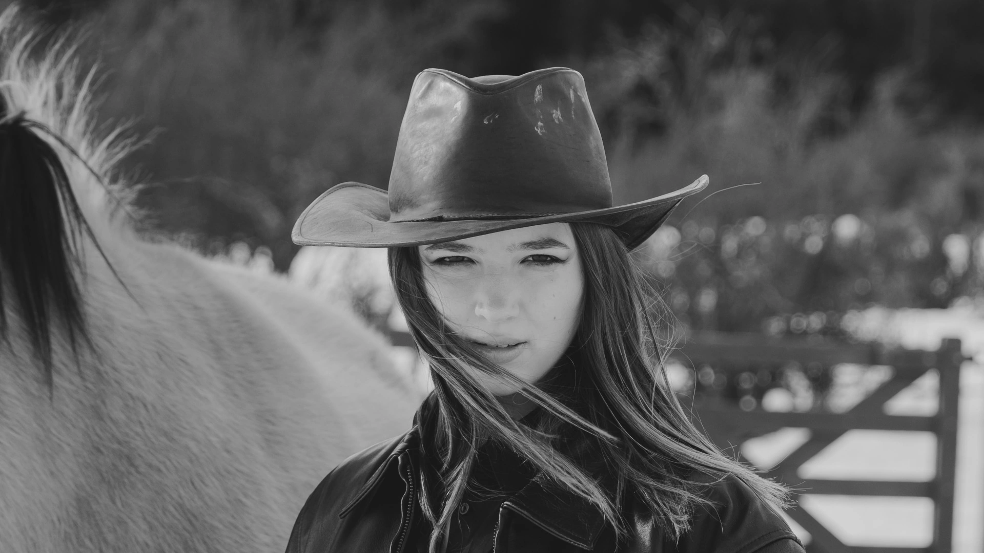 Woman in a cowboy hat