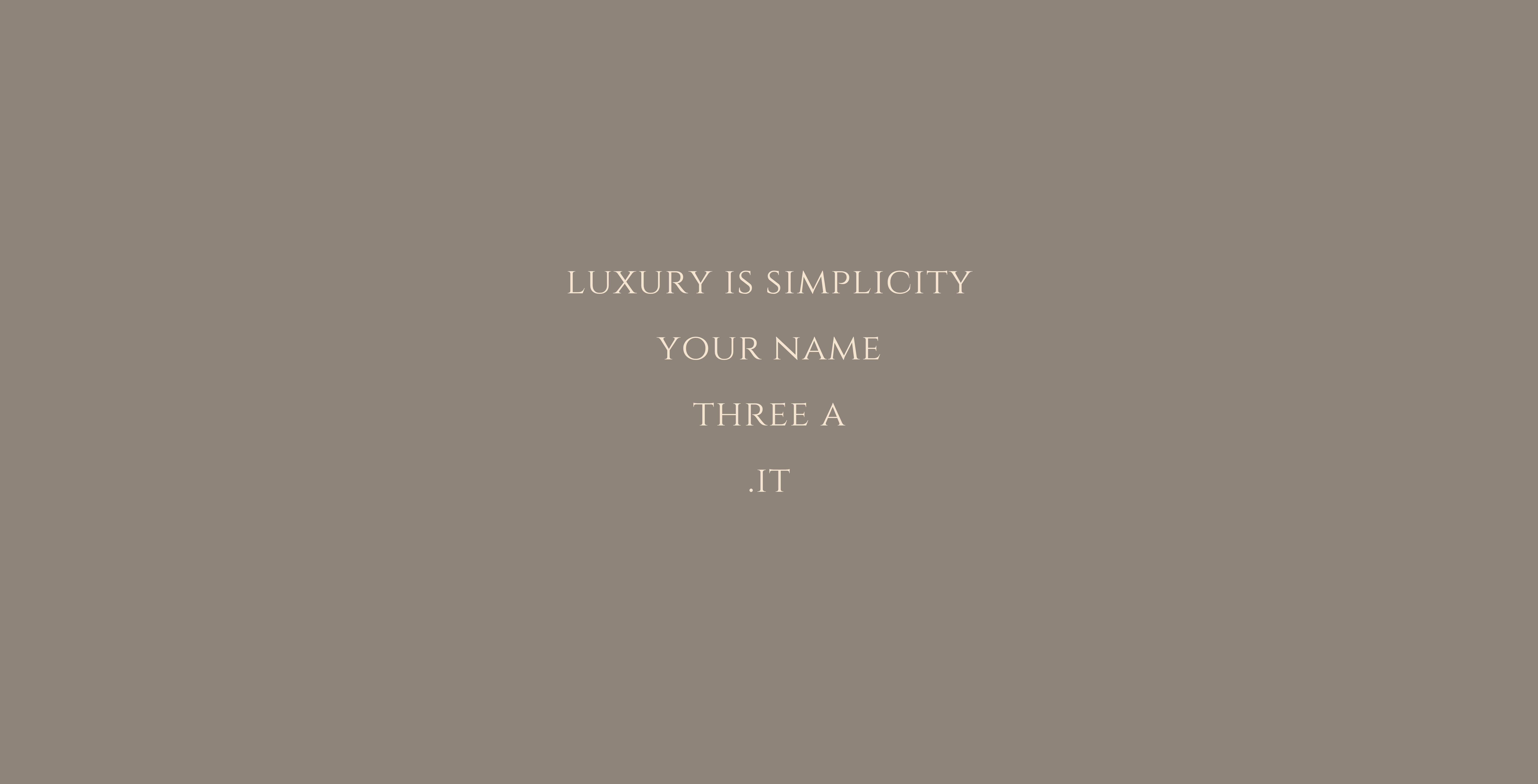 Luxury is Simplicity